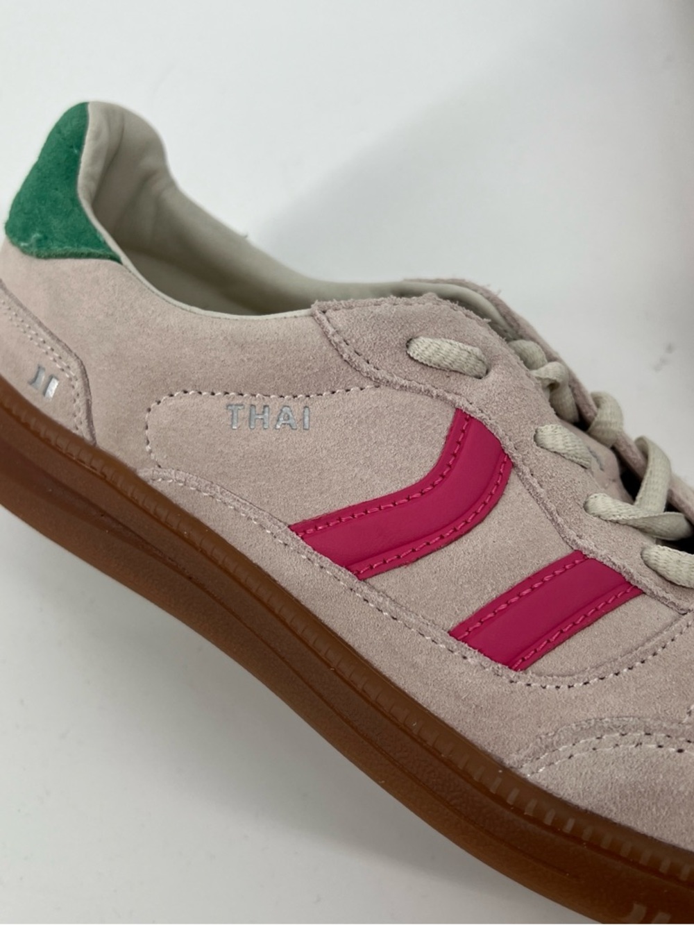 Coolway Thai Nude Pink Suede Upper Lace Up Low Profile Streetwear Sneakers 9 - Picture 4 of 7